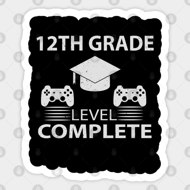 12TH Grade Level Complete Sticker by Pixel Threads 